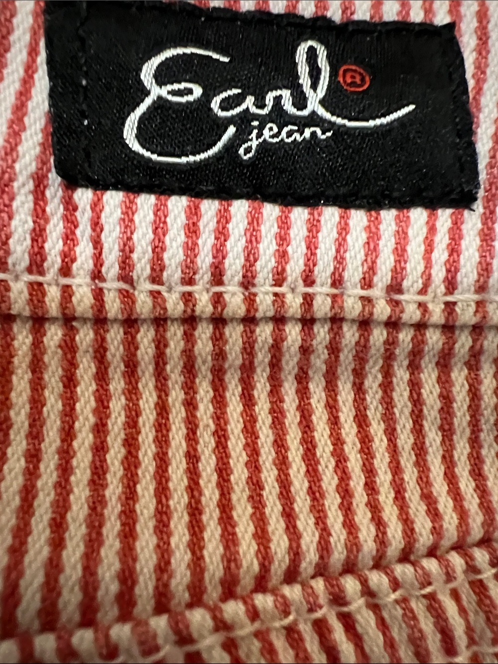 EARL JEANS 👖 Women's RED & WHITE Striped Chinos